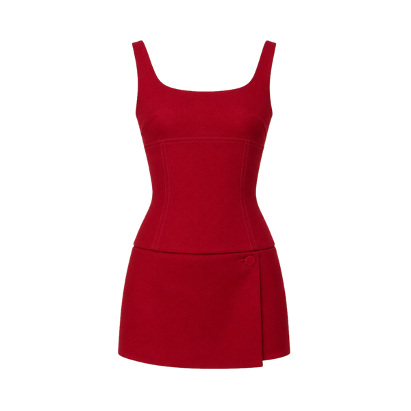 Valeria Minimal Scoop Set - Crimson