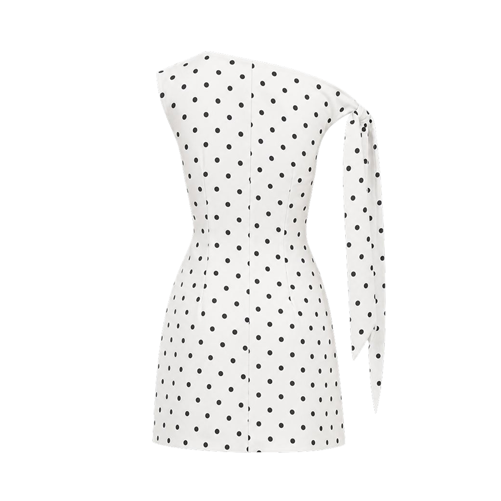 Valeria Polka Dot Mini Dress - White