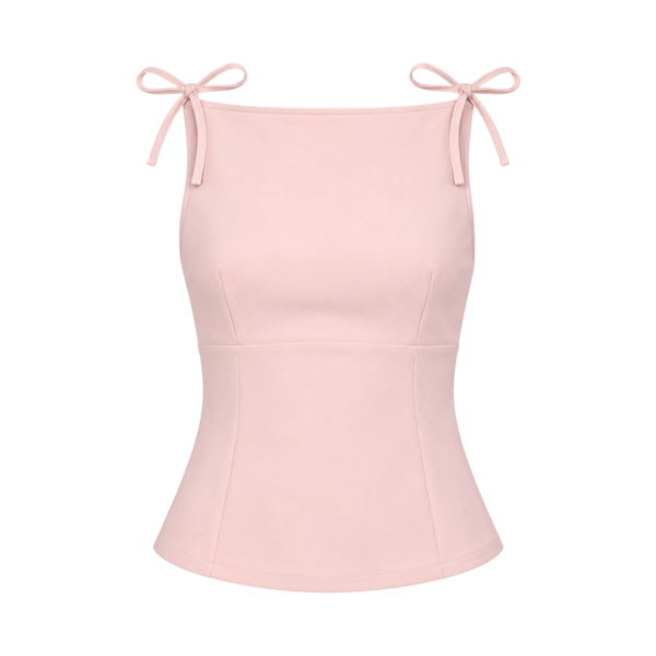 Valeria Ribbon Tie Cami - Blush