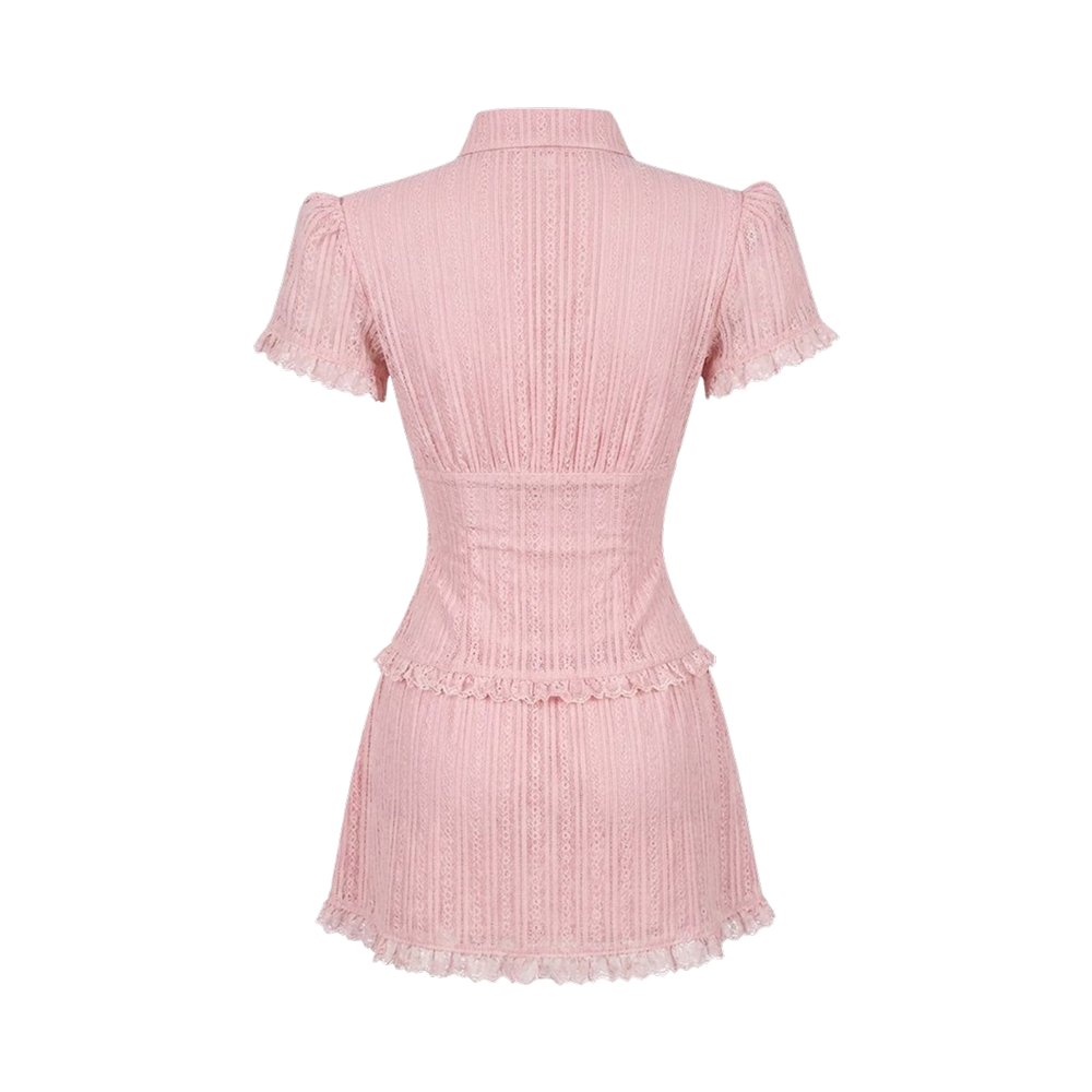 Valeria Ruched Co-Ord Set - Pink