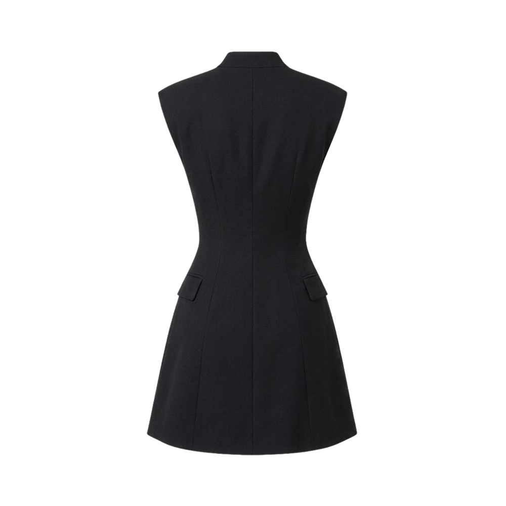 Valeria Sculpted Blazer Mini Dress - Noir