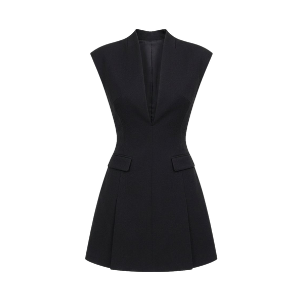 Valeria Sculpted Blazer Mini Dress - Noir