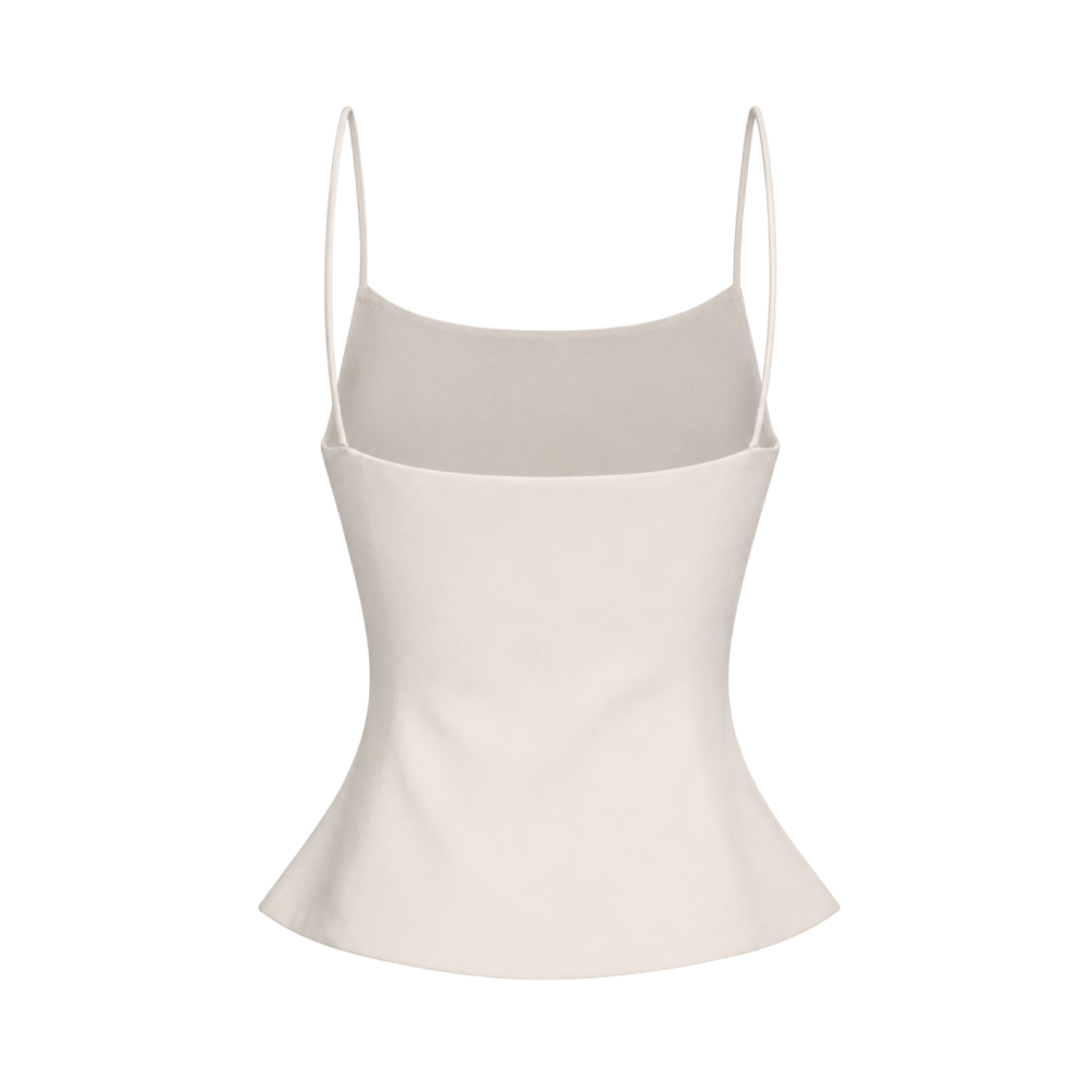 Valeria Sculpted Flare Cami - Ivory