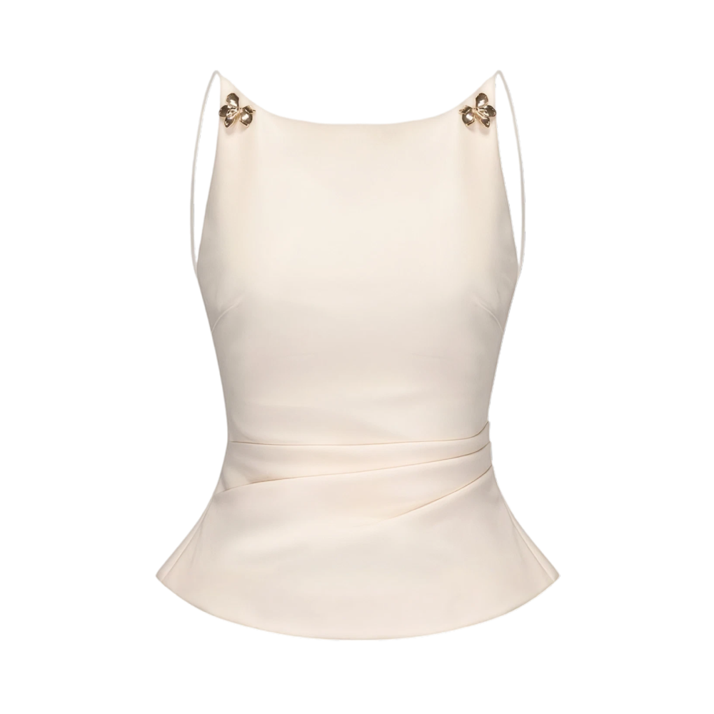 Valeria Sculpted Flare Cami - Ivory