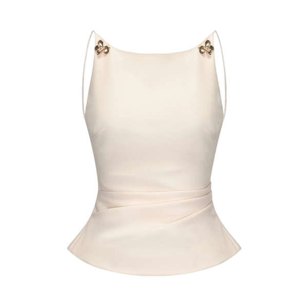 Valeria Sculpted Flare Cami - Ivory