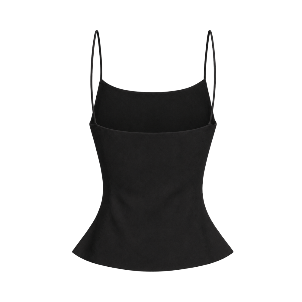 Valeria Sculpted Flare Cami - Noir