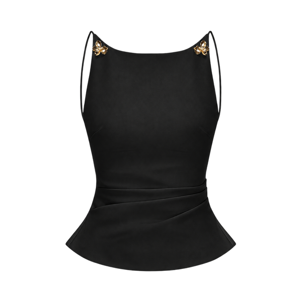 Valeria Sculpted Flare Cami - Noir