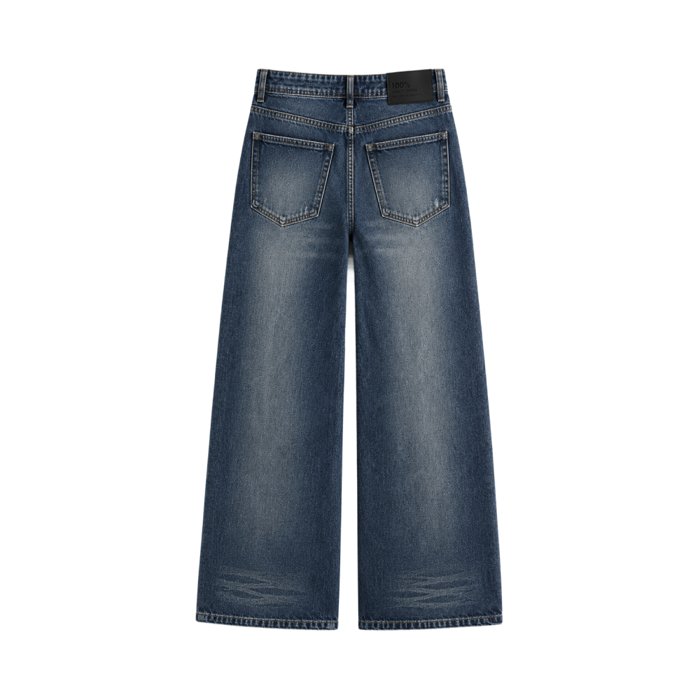Valeria Signature Wide-Leg Jeans - Vintage Blue