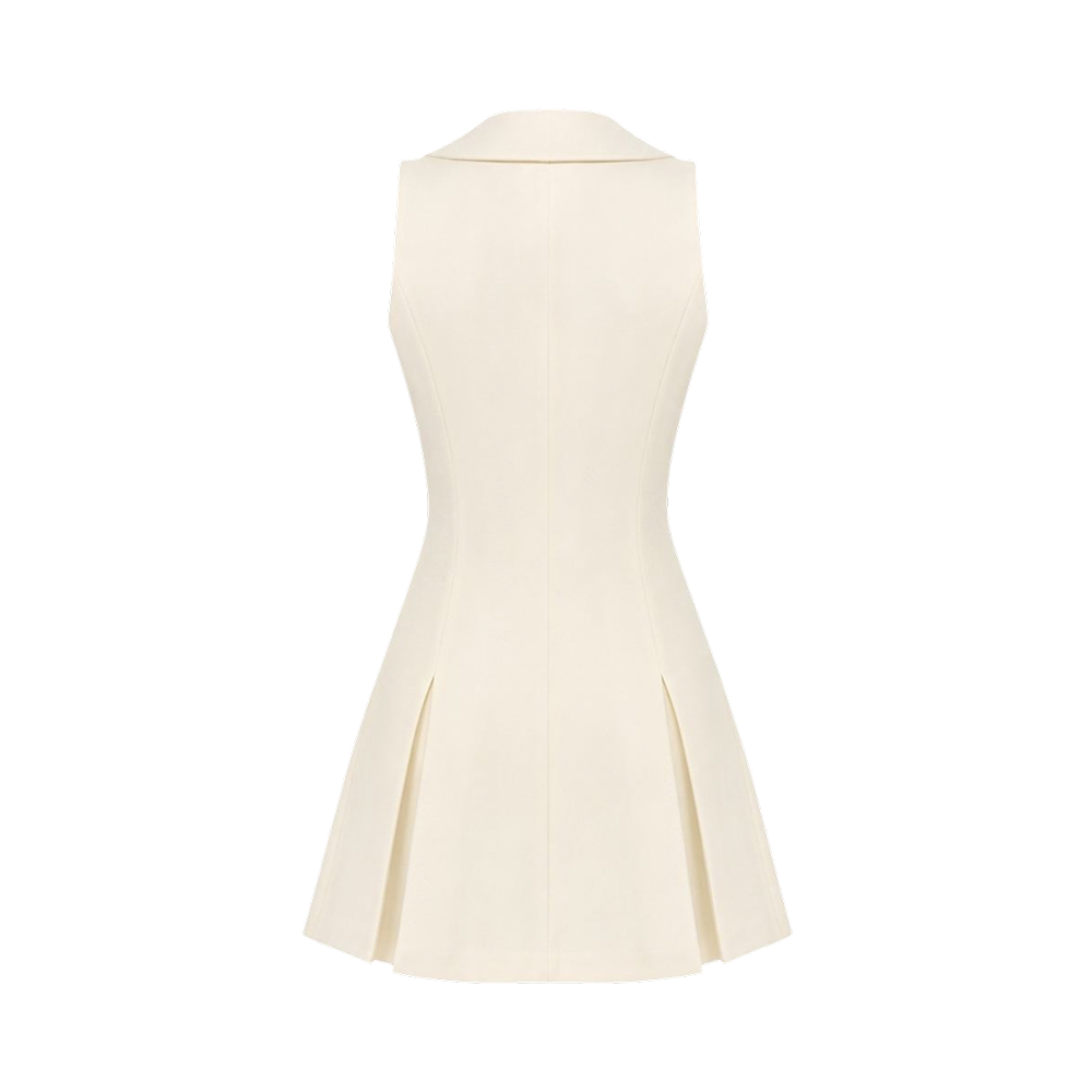 Valeria Statement Collar Mini Dress - Ivory