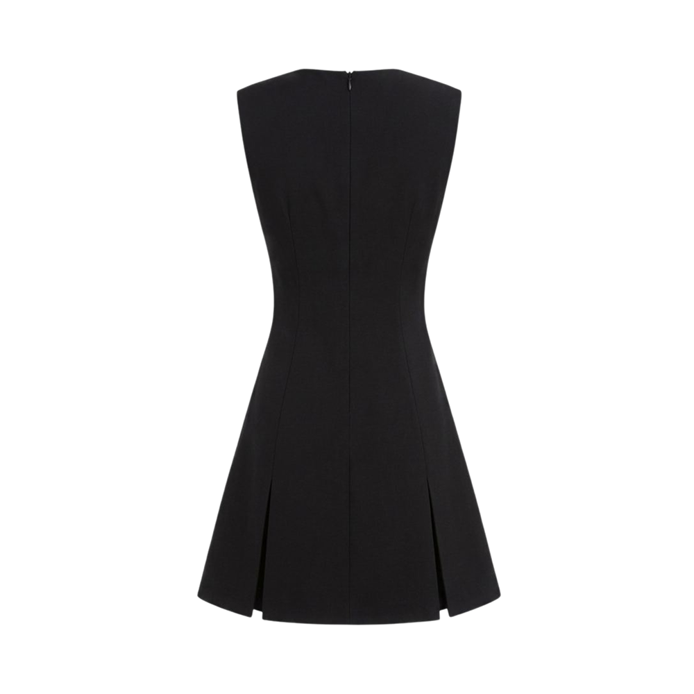 Valeria Tie Front Keyhole Mini Dress - Black